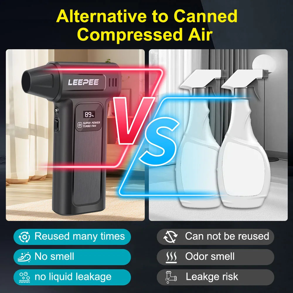Blower Car Vacuum Cleaner Turbo Fan Violent Jet Fan Cleaning Blowing Tools Auto Dust Collector Portable Air Duster Hair Dryer