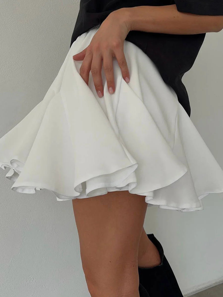 Casual Irregular Lace Up Skirts Women’s Fashion Sexy Low-Waisted Solid Skirts 2026 New Summer Beach Fashion Streetwear Ladies