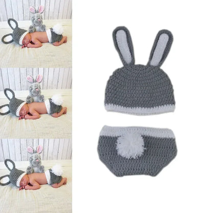 Newborn Photography Props New Born Baby Crochet Knit Costume Accessories Infant Photo Shoot Clothes Newborn Shooting