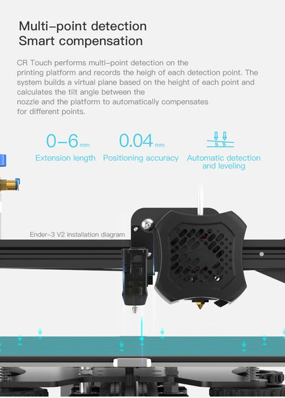 CREALITY Original CR Touch Kit Auto Leveling Upgrade 32 Bit Sensor 3D Printer for Ender 3 V2/3 Pro/Ender 5/CR-10 Without Bracket