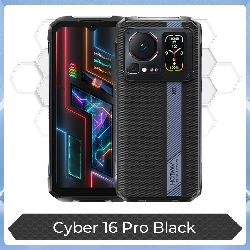 HOTWAV Cyber 16 Pro Rugged Smartphone G100 Octa-core Android 15 Mobile Phone 108MP 6.6'' FHD+ 2K 8GB 512GB 6280mAh Cellphone