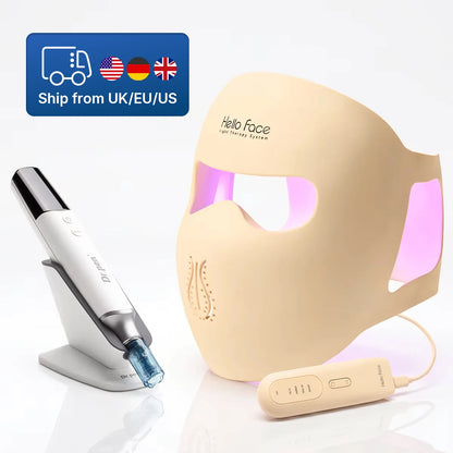 Professional Dr.pen M9 Microneedle Device With Hello Face M300 LED Mask Beauty machine Needle length 0.25 mm