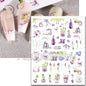 3d Nails Art Decals Spring Fruits Pink Full Tips Peony Magnolia Flowers Adhesive Sliders Stickers Decoration For Nails Manicure