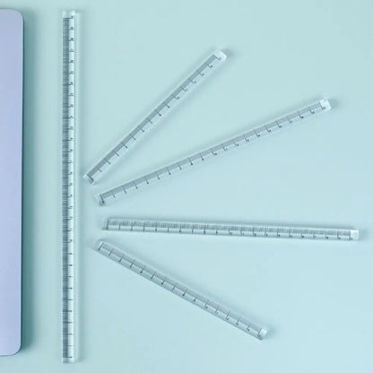 High Quality 15/20/30CM Straight Ruler Transparent Acrylic Cube Ruler Quadrangular Ruler Creative Stationery