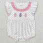 New Fashion Baby Infant Girls Rompers Bow Pink Flutter Sleeve Rompers Boutique Toddler Girls Bubble Rompers Onesie Wholesale Hot