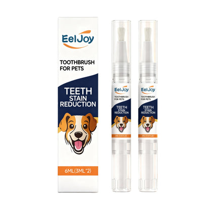 Pet Teeth Cleaning Pen Plant‑Based Mild Reduce Tartar Stain Fresh Breath Portable Oral Care for Dogs Cats Daily Dental Cleaner