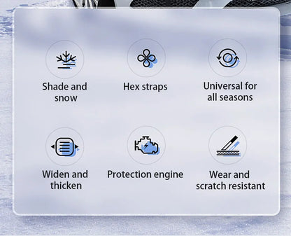 SEAMETAL Upgraded Car Window Snow Cover Large Size Windshield Snow Shield with Hood Cover Universal for Sedan Suv Hatchback