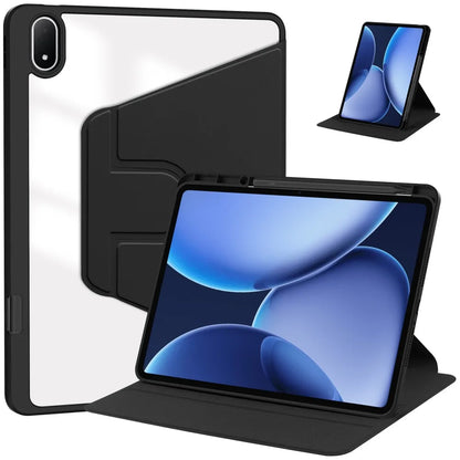 Tablet Case For OnePlus Pad 3 2Pro Oppo Pad 4 4Pro 13.2 IN with Pen Holder 360° Rotating Clear Hard Stand Flip  Shockproof Cover