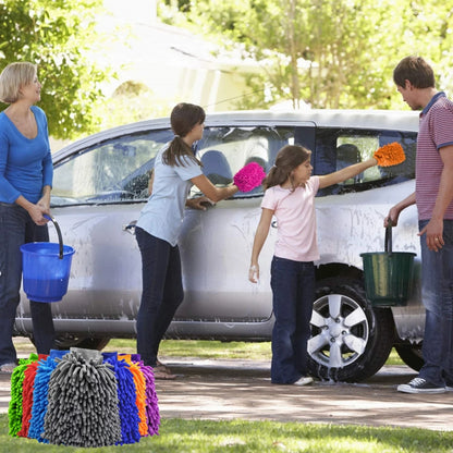 Microfiber Car Wash Mitt Double Sided Chenille Auto Gloves Ultra Absorbent Sponge Scratch Free Cleaning Towel Soft Detailing Mitten
