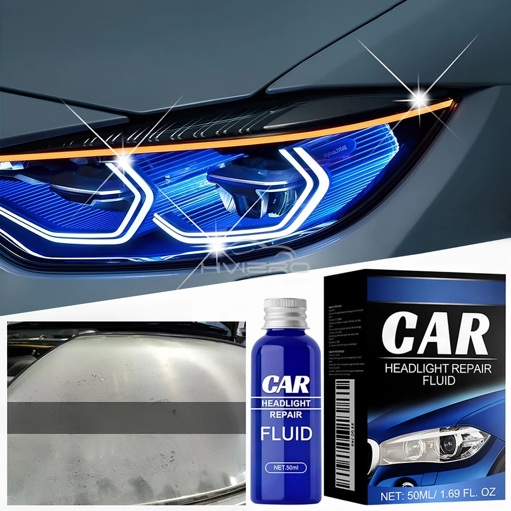 Car Headlight Scratch Repair fog Remover 10/30/50ml Light Cleaner Automotive Restoration Kit Polishing Cleaning Maintenance tool