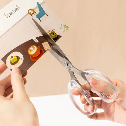 Color Scissor Stainless Steel Blade Safe Design Paper Cutting Scissors for Fine Art Diary Album Craft Office School Supplies