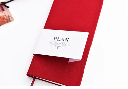 Undated Weekly Fabric A6 Journal - Portable Pocket-Sized Planner for Notes, Goals & Daily Flow Linen Weeks Planning System