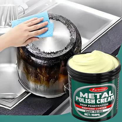 Multi-functional Metal Polishing Paste - Quick Chrome Repair, Shine Restoration and Rust Remover - Suitable for Cars and Motorcy