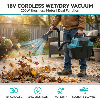 Podofo Vacuum Cleaner 200W Rechargeable Wet/Dry Household Vacuum Cleaner Portable Auto Vacuum for Home & Car & Pet Mini Cleaner