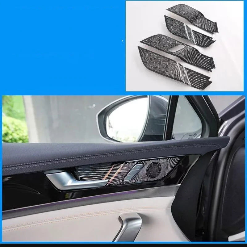 LHD For BYD Tang  EV DMI 2022-2024 ABS carbon Car Style Interior Front Rear Air Vent Outlet Cover Gear Window Control Pane