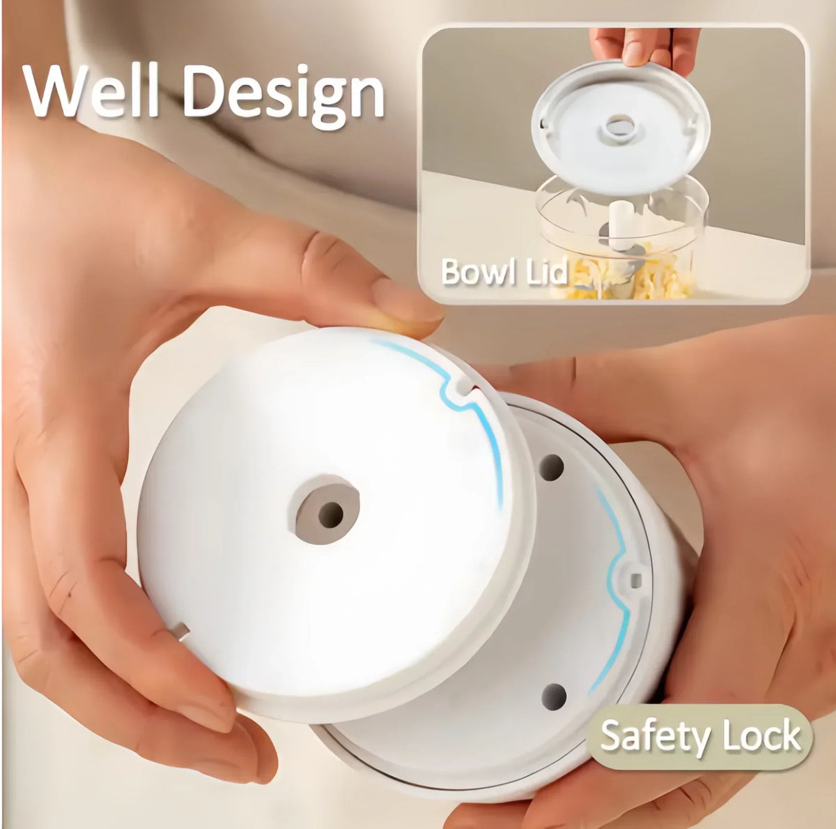 400ML Electric Food Chopper ，6 Blades Garlic Grinder Mini Vegetable Chopper，USB Portable Veggie Chopper，Garlic Mincer