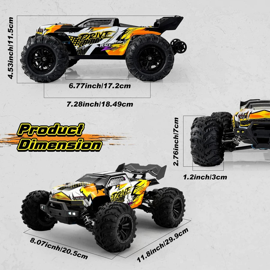 4WD 1:16 80KM/H Super Brushless 50KM/H Brushed RC Car 4x4 Off Road Remote Control High Speed Drift Racing Truck Buggy Toy Gift