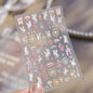 Christmas Nail Stickers Luxury Crystal Diamond Cartoon Bear Tree Apple Back Glue Nail Art Stickers DIY New 3D Nails Decorations
