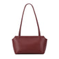 Luxury Women's Genuine Cowhide Leather Mini Shoulder Tote Bag Pebbled Leather Long Strap Underarm Handbag Minimalist Daily Purse