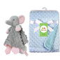 Custom Name Baby Blanket Personalized Baby Shower Gift Soft Minky Dot 2-in-1 Blanket & Lovey Set for Boys Girls