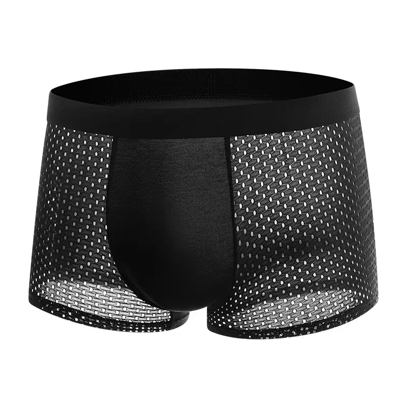 Bamboo Fibre Shorts Men large size Microfiber Fiber Briefs Underwear Compression Stretch plus size