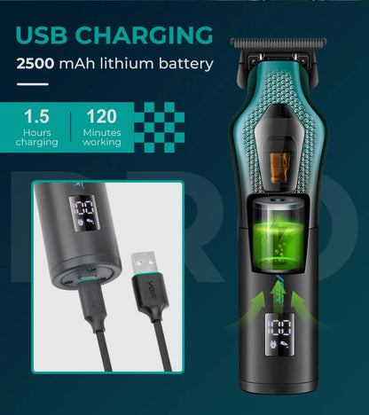 VGR electric hair clipper men's oil head carving electric push gradually changing color metal body 11000 RPM hair clipper V-997