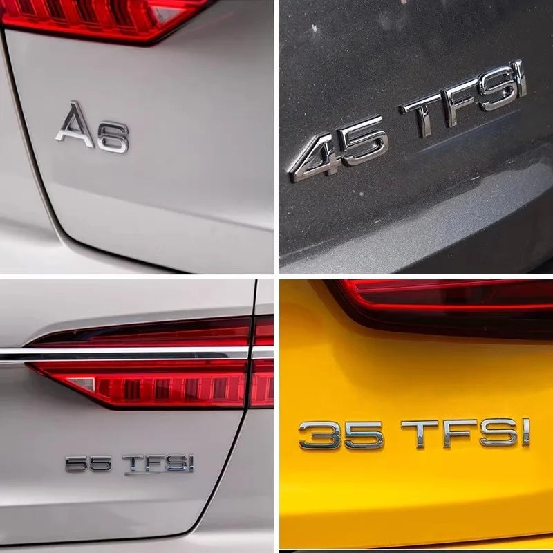 Car Letter Logo Sticker for A5 suitable for tail bumper and trunk emblem applicable to 2.0 3.0 40TDI 35 40 45TFSI models