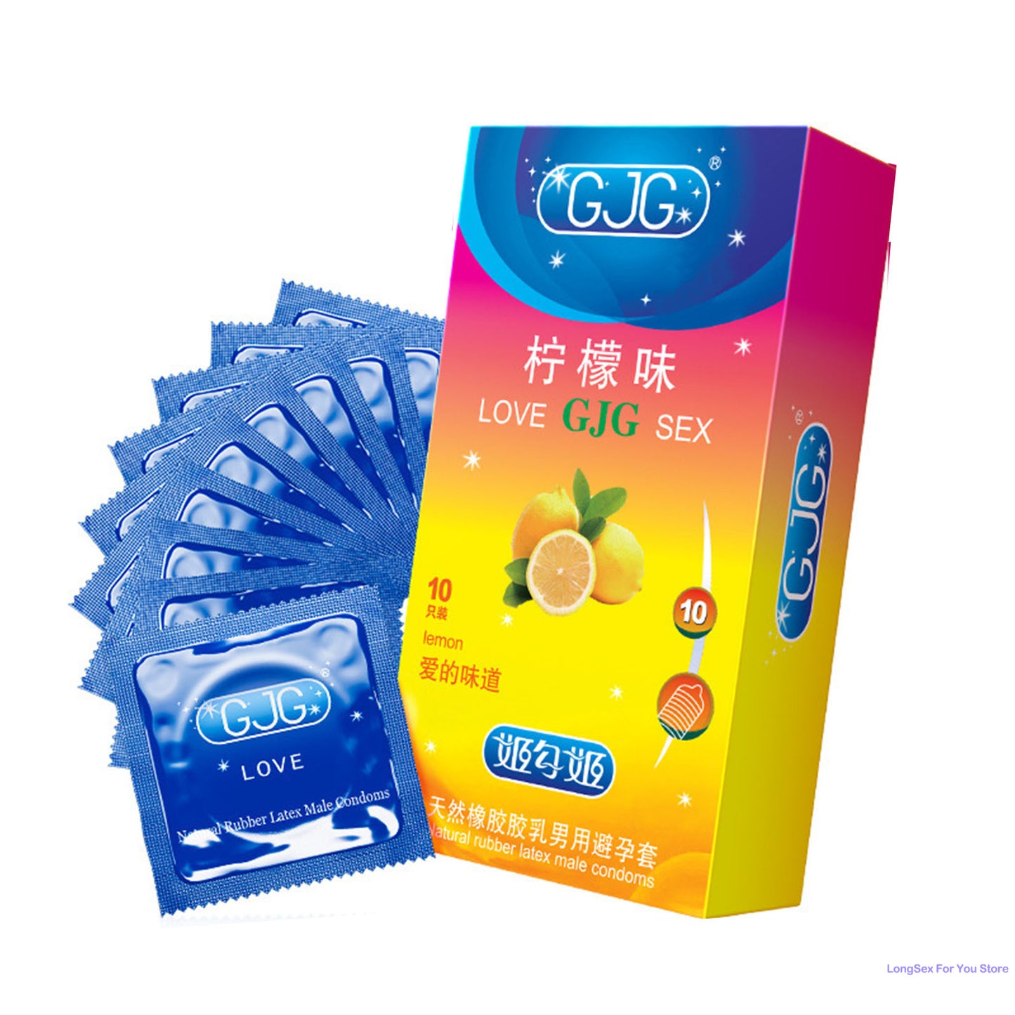 Fruit Flavor Condom 10pcs Ultra Thin Penis Sleeves Adult Sex Toys For Men Watermelon Stimulation Condom Erotic Products Sex Shop
