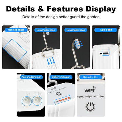 WiFi Intelligent Watering Device Timed Automatic Drip Irrigation System Remote APP Control Auto Watering for Indoor Plants