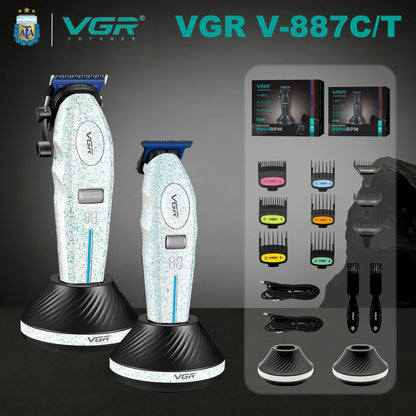 VGR Hair Trimmers Professional Haircut Machine 9000 RPM Hair Clippers Electric Trimmers Rechargeable Hair Trimmer for Men V-887