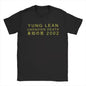 Yung Lean Unknown Death 2002 Album Tour T Shirt Man Fashion Casual Short Sleeve T-shirts Unisex High Quality Cotton Tshirt