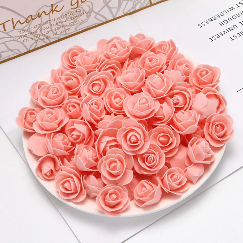 PE foaming Artificial Flowers Home vase table Wedding ornaments DIY gift Scrapbook Bubble Bear Valentine's Day Arch wreath Decor