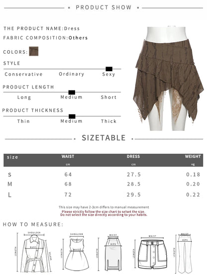 Sisterlinda Mesh Patchwork Mini Skirts Women Irregular High Waist Skinny Stretch Fashion Versatile Style Ruched Elegant Bottms