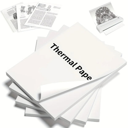 100-200 Sheets A4 Thermal Paper 8.27x11.69" - Portable Thermal Printer Only, No Electronics, Not for Laser/Inkjet