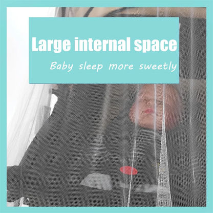 Portable Mini Crib Mosquito Net with Elastic Edge Fine Mesh Washable Bug Net Cover for Stroller And Bassinet