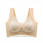 1pcs Women Lace Plus Size Bra Basic Anti Sagging Thin Vest With Padded Female Brassier Lady Ice Silk Seamless Comfort Breath Bra