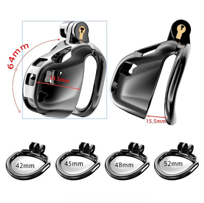 New Sissy Simulation Vagina Chastity Cock Cage Sex Toy with 4 Size Cock Ring Bdsm Penis Urethral Lock Adult Toy for Men
