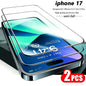 3Pcs Full Cover HD Screen Protector for iPhone 17 16 15 14 Pro Max Air 16 15 Plus 13 12 11 Pro XR XS Anti-Scratch Tempered Glass