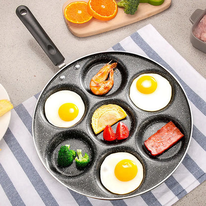 7 Holes Frying Pan Non-stick Egg Burger Mold Household Egg Frying Pan Kitchen Supplies
