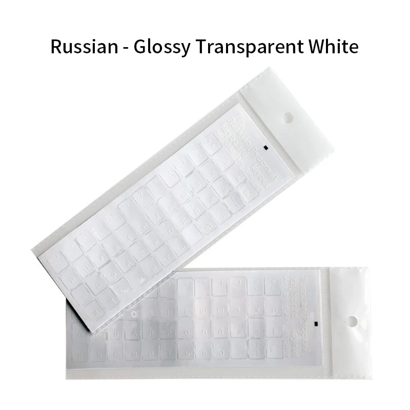 Universal Russian Transparent Keyboard Stickers for Laptop Letters Keyboard Cover for Notebook Computer PC Dust Protection