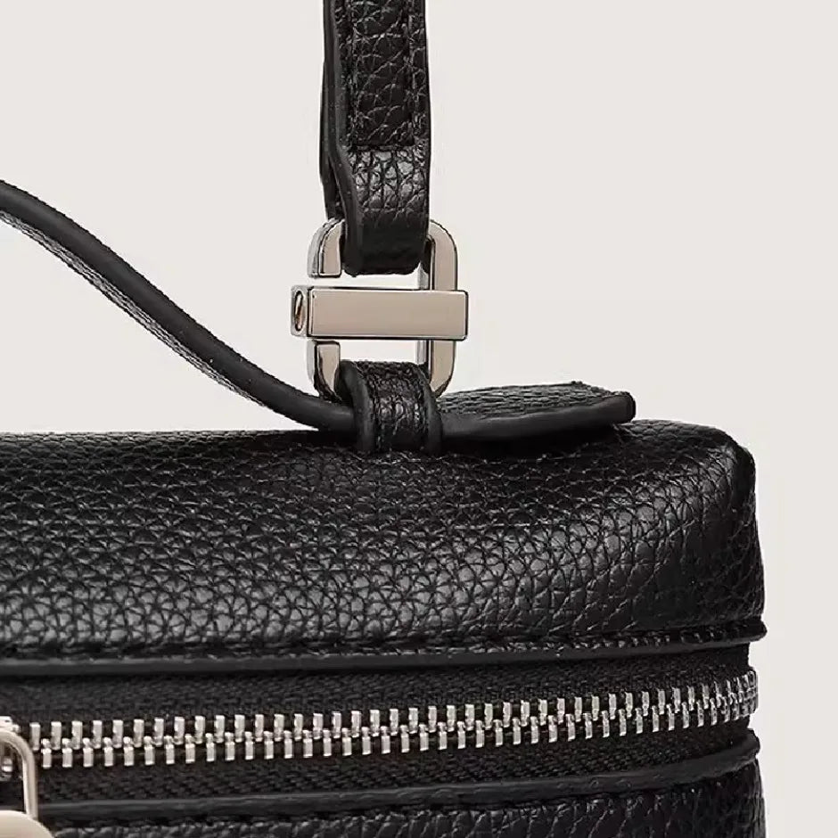 Premium Sense of Niche Lychee Grain Shoulder Bag Simple Fashion Lunch Box Women's Bag Exquisite Mini Handheld Crossbody Bags