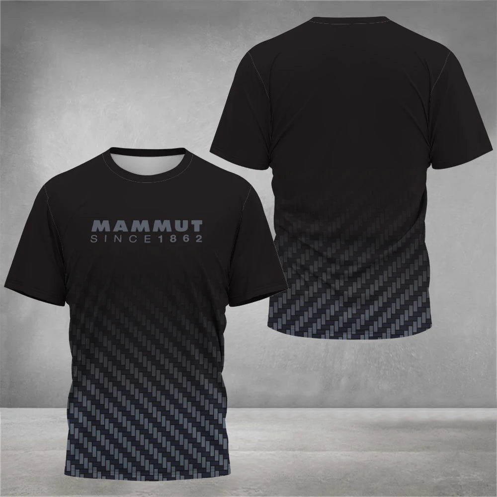 Men's outdoor hiking T-shirt 3D printed design rock climbing cross-country running Drifit camping clothes fashionable