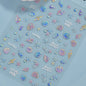 Ocean Shell Starfish Shell Conch Whale Dolphin Seahorse Coconut Tree Water Bubbles Self Adhesive Nail Art Sticker Manicure Decal