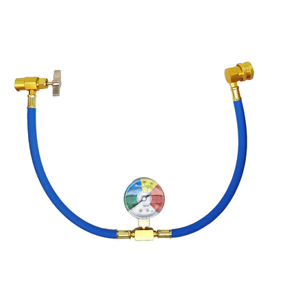 R134A Air Conditioner Gas Cooler with Measuring Gauge Car Refrigerant Charging Pipe AC Recharge Hose for Car Automobile