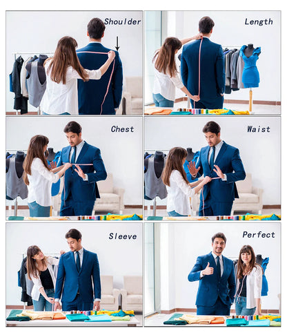 DAROuomo 2026 Men's Slim Fit Formal Business Suit 2Pcs Set - DR8211 (Jacket + Pants) for Work Wear