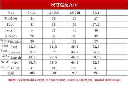Spring Baby Boy Clothes Korean Fashion Gentleman Long Sleeve Jumpsuits+Vest+Pants Newborn Set Toddler Boutique Outfits BC371