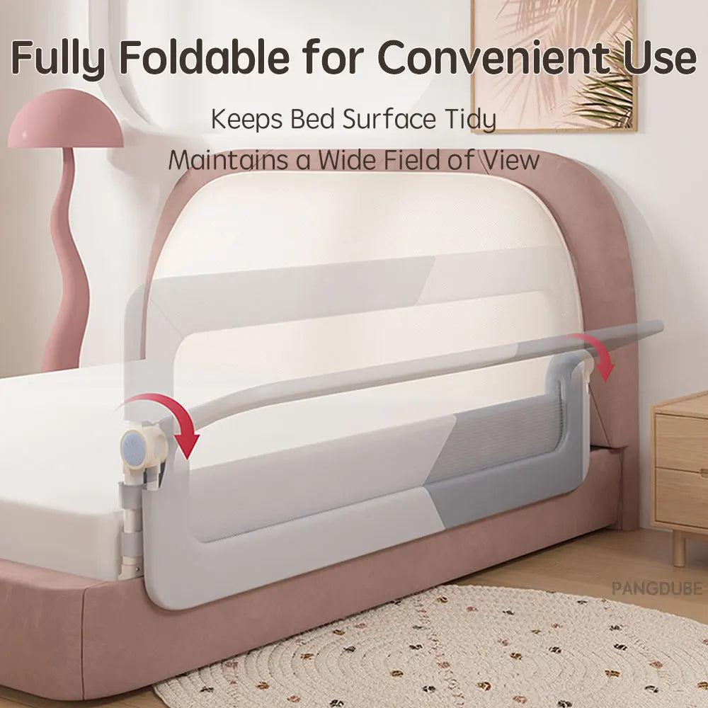PANGDUBE 1pc Baby Bed guardrail Baby Safety Bed Barrier Children's Safety Bed Rail Guard for Kids Fall Out Protection