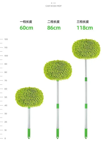 Car Cleaning Brush Telescopic Long Handle Cleaning Care Details Adjustable Super Absorbent Car Washing Mop Window Wash Tool
