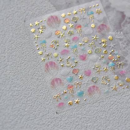 Gold Silver Metal Nail Stickers Dark Retro High-end Cross Nail Art Accessories Sticker Back Blue Nails 3D Decorations Decals DIY