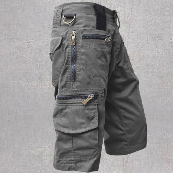 Men's Cotton Casual Cargo Shorts Summer New Loose Straight Oversized Workwear Shorts Multi Pockets Outdoor Short